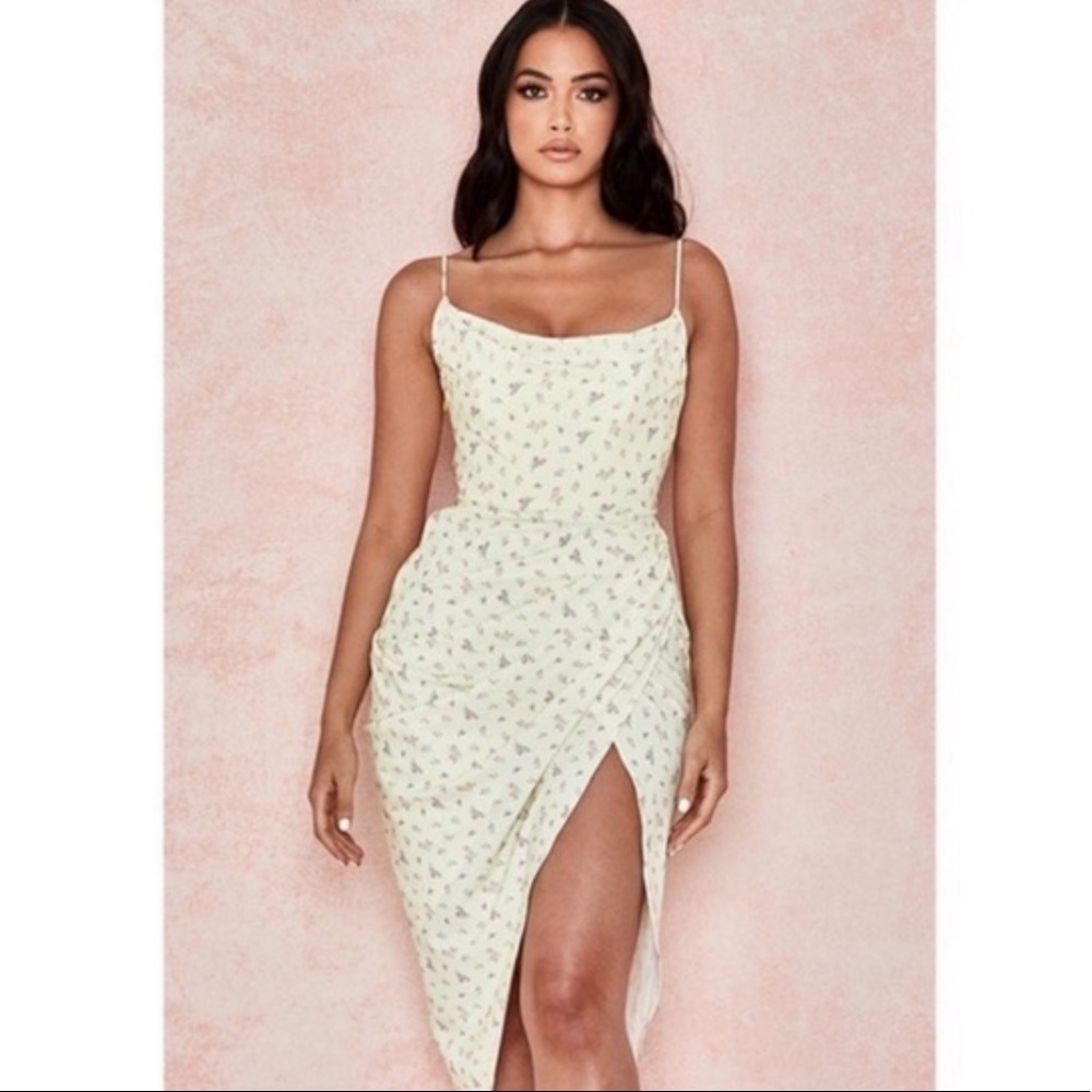 House of CB Daniella Floral Corset Dress NWT L